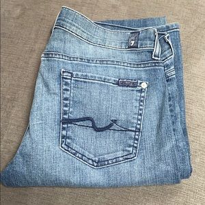 7 jeans light wash bootcut jeans